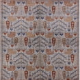 thumbnail image 1 of Ahgly Company Indoor Square Mid-Century Modern Chestnut Brown Oriental Area Rugs, 6' Square, 1 of 6