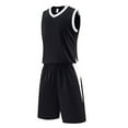 thumbnail image 2 of Kids Boys Football Soccer Training Team 2 Pcs Sport Suit Tracksuit Workout Fitness Sportswear Black 9 Years-10 Years, 2 of 5
