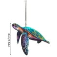 thumbnail image 3 of RuiJiao Cute 2D Sea Turtle Hanging Ornament for Car Rearview Mirror Decor- Bag Keychain Accessory for Women- Automotive Interior Mirrors Decor, 3 of 7
