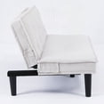 thumbnail image 4 of Modern Corduroy Sofa Bed 66in for Living Room & Bedroom, Solid Wood Frame, 4 of 17