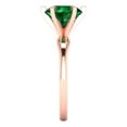 thumbnail image 3 of Solitaire Engagement Ring for Women - 2.5ct Simulated Emerald in 14K Rose Gold Promise Ring, 3 of 6