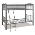 thumbnail image 5 of Powell Kalmia Heavy Metal Kid's Twin over Twin Convertible Bunk Bed with Built-In Ladder, Pewter, 5 of 19