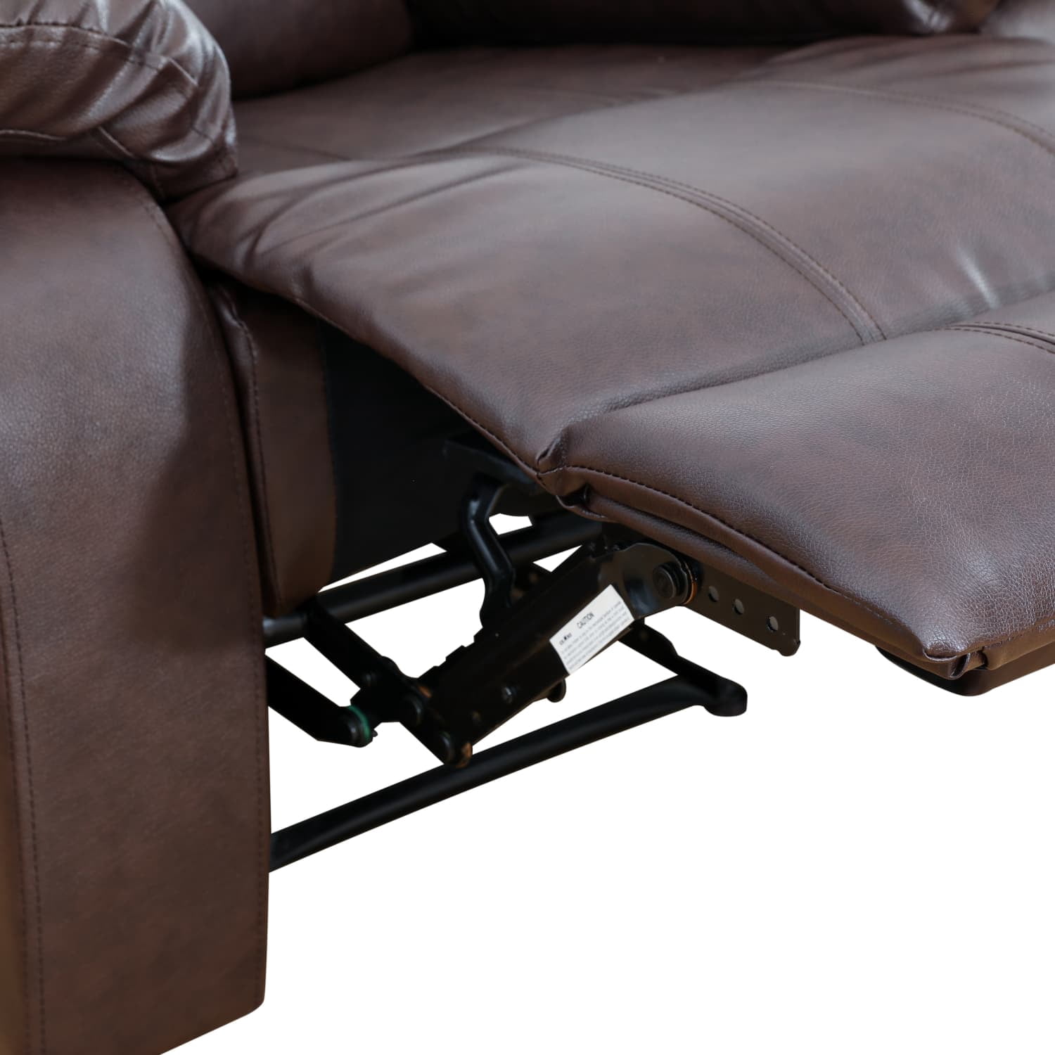 Semi PU and PVC 3-Seat Sofa - Modern Sofa with Intelligent Functions, Solid Wood Frame, and High-Quality Sponge for Living Room