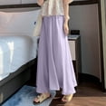thumbnail image 2 of CQONEPT Womens Wide Leg Flowy Casual Pants Chiffon Comfortable Stretchy Pant Elastic Waist Breathable Fall Fashion Trousers, 2 of 5
