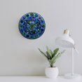 thumbnail image 3 of Silent Wall Clock 40cm/15.75in Round Wall Clock Retro Mandala Glass Flower Hanging Clock for Home Living Room Bedroom Kitchen Non Ticking Battery Operated Living Room Mute Clock, 3 of 5