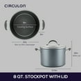 thumbnail image 3 of Circulon A1 Series 8qt Stockpot with Scratch Defense Technology, 3 of 13