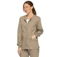thumbnail image 4 of Dickies EDS Signature Medical Scrubs Warm Up Jacket for Women Snap Front Plus Size 86306, 4 of 8