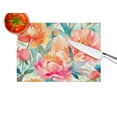 thumbnail image 4 of Peonies in Watercolor Glass Cutting Board Large 12 in x 15 in, 4 of 5