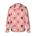 thumbnail image 3 of Daiia Strawberries UPF 50+ Sun Protection Hoodie Jacket Lightweight Long Sleeve Sun Shirt for Women Men with Pocket Hiking Outdoor-Medium, 3 of 9