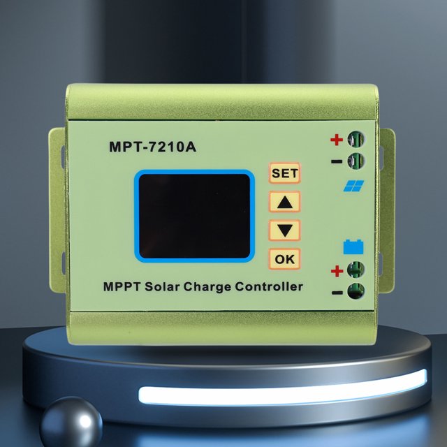 Panel De Cargador De Batería Solar MPT-7210A MPPT 24-72 V Boost DC-DC Controlador de carga de panel solar Pantalla digital