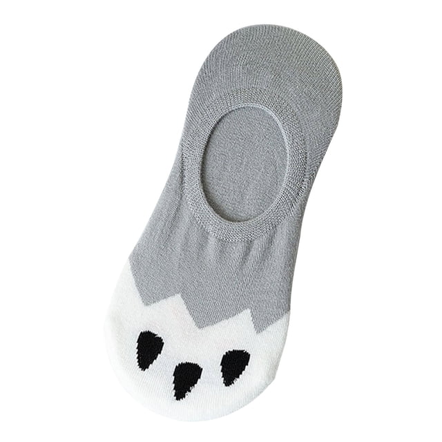Jusqu'à 65 % de Réduction sur les Chaussettes Invisibles en Coton SMihono pour Femmes Chaussettes Mignonnes Griffe de Chat Chaussettes Respirantes d'Été