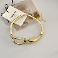 thumbnail image 1 of Collar con hebilla de anillo grueso tridimensional con bisagra de estilo de metal de industria pesada, collar de alta calidad para hombres y mujeres, 1 of 5
