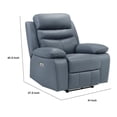 thumbnail image 5 of Hanna Power Reclining Chair-Blue Top Grain Leather Cushions-USB Port, 5 of 5