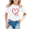 thumbnail image 3 of T-shirt Graphique de la Saint-Valentin pour Enfants, Chemise Imprimée Décontractée avec Slogan Amusant, Haut de Mode, 3 of 3