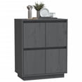 thumbnail image 2 of vidaXL Buffet Gris 60x34x75 cm Pin Massif, 2 of 5