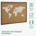 thumbnail image 4 of Cork World Map Pinboard Wood Frame - Robust Designed Cork Board World Map - Push Pin Map of The World with Pins Included - Travel Map on Bulletin Board Corkboard, 4 of 6