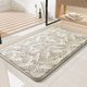 thumbnail image 1 of Alfombra absorbente antideslizante para baño con patrón decorativo, lavable a máquina, 60x40 cm, beige, 1 of 6