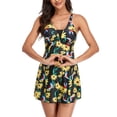 thumbnail image 3 of TSADFHJI Maillot de Bain pour Femmes Imprimé Floral Maternité Confortable Jupe Grossesse TG Jaune, 3 of 7