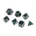 thumbnail image 1 of de 7 Dados Polihédricos Metal Dados Poliédricos D20 D12 D10 D8 D6 D4 para RPG de Roles - 14 mm Cromo verde claro Hugo Dados poliédricos, 1 of 8