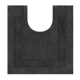 thumbnail image 5 of Home Weavers 100% Cotton Contour Rug Toilet Mat, Soft & Absorbent Bathroom Contour Mat, Washable Bath Contour Rug, 20"x20", Gray, 5 of 8