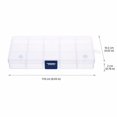 thumbnail image 2 of Detachable Transparent Plastic Compartment Organizer, 6.9 x 4 x 0.8in Clear Jewelry Storage Box for Small Parts and Beads, Fishing Gear Container with Dividers C, 2 of 5