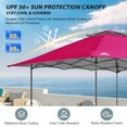 thumbnail image 5 of EAGLE PEAK 13 x 13 ft Pop-up Outdoor Canopy Auto Extending Eaves (169 Sqft of Shade),Dark Pink, 5 of 9
