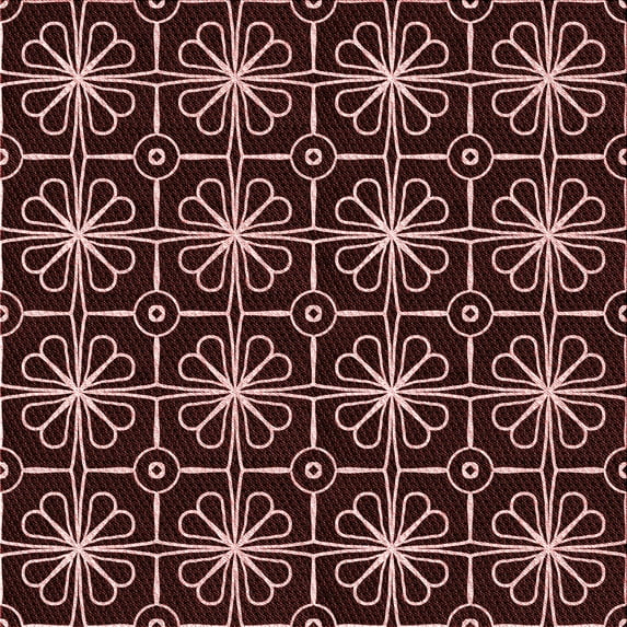 Ahgly Company Indoor Square Patterned Chocolate Brown Area Rugs, 7' Square