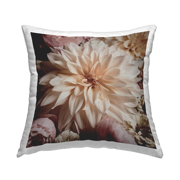 Stupell Industries Close Up Dahlias Decorative Printed Throw Pillow Design by Leah McLean