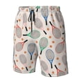 thumbnail image 4 of Wukai Cute Tennis Racket Print Beach Trunks with Compression Liner Swimsuit Quick Dry Beach Sports Shorts with Pocket-XX-Large, 4 of 6