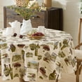 thumbnail image 5 of Newbridge Lucca Olive Oil Print Round Vinyl Tablecloth for Holiday Parties and Dining, 70 inch, 5 of 7
