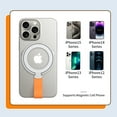 thumbnail image 2 of Dteck Magnetic Phone Holder for MagSafe,Rotating Magnetic Cell Phone Grip Holder Stand Finger Ring Kickstand with Silicone Loop Strap Compatible with iPhone 15 14 13 12,MagSafe Accessories,Silver Gray, 2 of 9