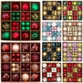 thumbnail image 2 of 44 piezas de adornos navideños de bolas irregulares pintadas de 3 a 6 cm, bolas de plástico galvanizado para decoración de árbol de Navidad, 2 of 5