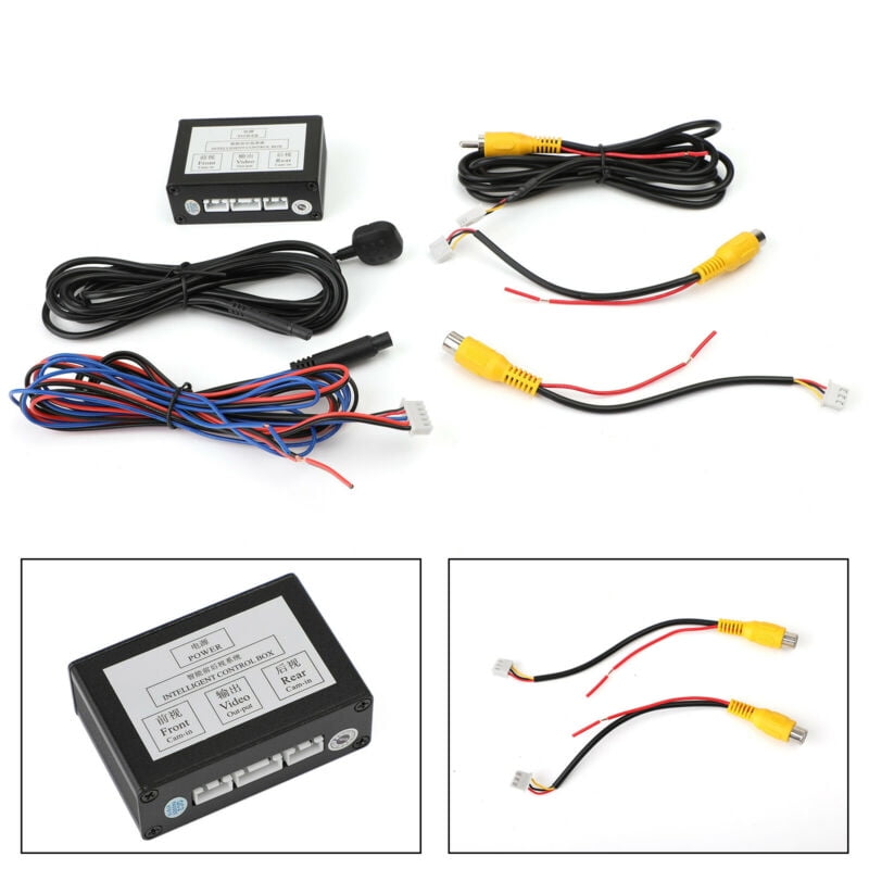 Car SUV Front Rear Parking View Camera Switch 2 Channel Control Box Converter 