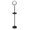 Floor Standing Make-Up Mirror 8-in Diameter with 5X Magnification and Shaving Tray in Oil Rubbed Bronze