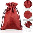 thumbnail image 2 of 30 Pcs Small Dark Red Color Cotton Bags, Linen Bags with Drawstring Gift Bags for Wedding Party and DIY, Christmas Decoration -10cm x 14cm, 2 of 5