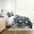thumbnail image 5 of Lightweight Quilt Sets - Wrinkle Free - Coverlet Navy Blue Floral Patterns for King Size Bedding by Comfort Canopy, 5 of 12