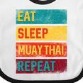thumbnail image 4 of Inktastic Eat Sleep Muay Thai Repeat Boys or Girls Baby Bib, 4 of 4
