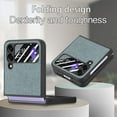 thumbnail image 6 of Cowithday for Samsung Z Flip 4 Cover, Full Body Case with Built-in Screen Protector Hard PC Ultra-Thin Anti-Scratch Shockproof Fliping Protective Phone Case for Samsung Galaxy Z Flip 4, Cyan, 6 of 8