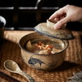 thumbnail image 5 of Qeeadeea Ceramic Soup Bowls With Lid Set Of 2, Rice Bowls Set Of 2, Small Ramen Bowls Microwave Safe-willow-750ml, 5 of 7