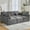 Grey + Chenille + 5 Seat + Foam, variant on Modern Sectional Sofa Modular Sofa 85.4" U-shaped Sofa Couch Sofa Bed L-shaped Sofa with a Movable Ottoman and Two USB Ports and a Phone Holder for Living Room, Brown