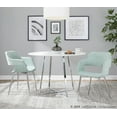 thumbnail image 3 of Margarite Chair, Upholstered Dining Chairs, Mid-Century Modern Dining Chair, Kitchen Chairs for Dining Table, Dining Chairs Set of 2 (Light Green Fabric), 3 of 6