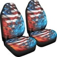 thumbnail image 3 of Binienty Flaming Flag Car Seat Covers, 2 Pcs Automotive Front Seat Cover Pad Universal Elastic Vehicle Seats Cushion Mat Car Interior Protection Accessories for Women Men, 3 of 7