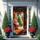 thumbnail image 1 of Christmas Door Curtain Decoration Door Cover Christmas Scene Layout Background Cover, 1 of 7