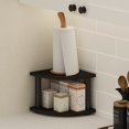 thumbnail image 6 of Furinno Turn-N-Tube 2-Tier Corner Countertop Organizer Shelf, Espresso/Black, 6 of 6