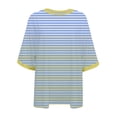 thumbnail image 4 of WCMZJ Striped Shirt for Women Summer, Short Sleeve Oversized T Shirt Color Block Basic Tee Shirt Casual Loose Fit Pullover Tops Sky Blue S, 4 of 4