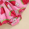thumbnail image 6 of Okbabeha Baby Girl Dress Newborn Romper Dresses Infant Slip Smocked Bodysuit Toddler Summer Watermelon Print Clothes, 6 of 7