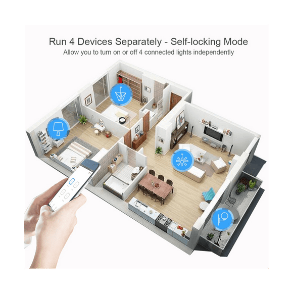 Tuya Smart Switch WiFi Switch DIY Timer AC/DC 7-32V 4CH RF Smartlife Home Automation Module for Alexa Google Home