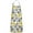 White Yellow Flower, variant on Yellow Sunflower Seed Leaf Pattern Apron-Garden Aprons for Women with Pockets-Cotton Linen Waterproof Kitchen Cooking Gardening Aprons Adjustable for Kitchen,Cooking,BBQ and Salon 33x27 Inch