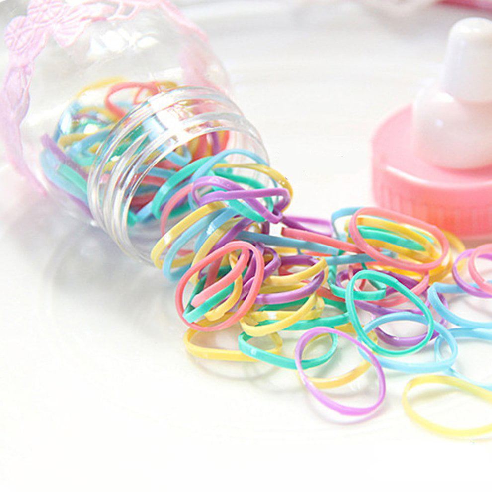 6SET 3cm 50pcslot Girls Colorful Small Rubber Bands Gum For Ponytail  Holder Elastic Hair Bands  Fruugo IN