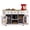White (NO bar stools), variant on Large Kitchen Island with Drop Leaf, Power Outlet, Rolling Kitchen Cart on 5 Wheels with Storage for Kitchen, Dining Room (Black NO Bar Stools)